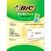 BIC Ecolutions Mailing Labels, 1/2" X 1 3/4", Natural, 80 Labels per Sheet, 30-Sheets