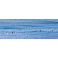 thumbnail image 2 of Norring, Tom 24x11 Gold Ornate Wood Framed with Double Matting Museum Art Print Titled - Canoe Club exercising-Waikiki-Oahu-Hawaii, 2 of 4