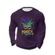 thumbnail image 5 of Ceisia Men's Mardi Gras Mask & Feather Print Waffle Knit Crew Neck Long Sleeve T-Shirt Gift, 5 of 5