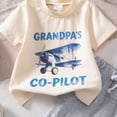 thumbnail image 5 of mgoYE Baby Boy Clothes 12-18 Months Toddler Baby Boy Summer Clothes Short Sleeve Airplane Print Shirt and Elastic Waist Shorts Sets Summer Outfit 2Pcs(Beige,3-4 Years), 5 of 9