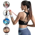 thumbnail image 2 of TFixol Sujetador deportivo para mujer Espalda cruzada Cierre de gancho y ojo con tiras Acolchado extraíble, 2 of 8