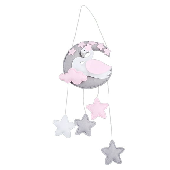 Baby Crib Non-woven Moon Stars Wind Chime Toys Room Ceiling Mobile Hanging Decor