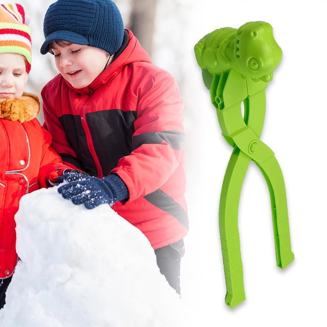 Clip para hacer bolas de nieve con forma de dinosaurio para niños, herramienta de molde de arena para nieve de invierno al aire libre