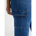 thumbnail image 4 of Sofia Jeans Women's and Women's Plus Relaxed Straight High Rise Cargo Jeans, Sizes 0-28W, 4 of 5