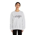 thumbnail image 2 of Motivational You Are Enough Always Women's Crewneck Sweatshirt, 2 of 4