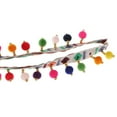 thumbnail image 3 of 1 Yard Polyester National Style Ball Bobble Tassel Jacquard Ribbon - White, 3 of 6