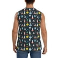 thumbnail image 4 of KLL Rocket Space Print Workout Tank Tops Gym Sleeveless Fitness Muscle Tee-Large, 4 of 7