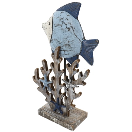 LABRIMP Sea Theme Wooden Ornament Ocean Decor Photo Prop for Event Planners Party Supplies 1 Piece