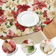 thumbnail image 4 of Round Fitted Tablecloth with Elastic Edges Fits 36"-44" Round Tables Pioneer Colorful Floral Waterproof Table Cover Washable Indoor and Outdoor for Party Kitchen Dinner Banquet Patio Picnic, 4 of 7