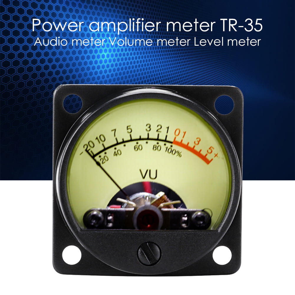 VU Panel Meter VU Audio Level Amp with Warm Back Light Recording TR-35 