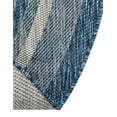 thumbnail image 7 of Unique Loom Outdoor Border Collection Area Rug - Soft Border (4' Round Blue/Ivory), 7 of 7