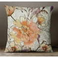 thumbnail image 3 of S4Sassy Decorative Floral Print Orange Square Sofa Cushion Cover Pillow Case - Choose Size, 3 of 4