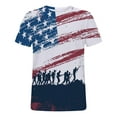 thumbnail image 3 of qucoqpe Mens American Flag T-Shirt Patriotic Vintage Shirts 4th of July Short Sleeve Hipster Tee Shirt on Clearance, 3 of 5