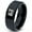 Black Bevel Polish Tungsten, variant on Tungsten Oregon The Beaver State Love Heart Band Ring 8mm Men Women Comfort Fit Black Dome Polished