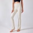 thumbnail image 6 of Bibifish Womens Yoga Pants Flare Leg High Waist Yoga Pants Stretchy Smooth Fabric Tummy Control Workout Sports Yoga Leggings For Ladies, 6 of 9