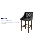 thumbnail image 4 of Flash Furniture Carmel Transitional Faux Leather Barstool, Black, 4 of 12