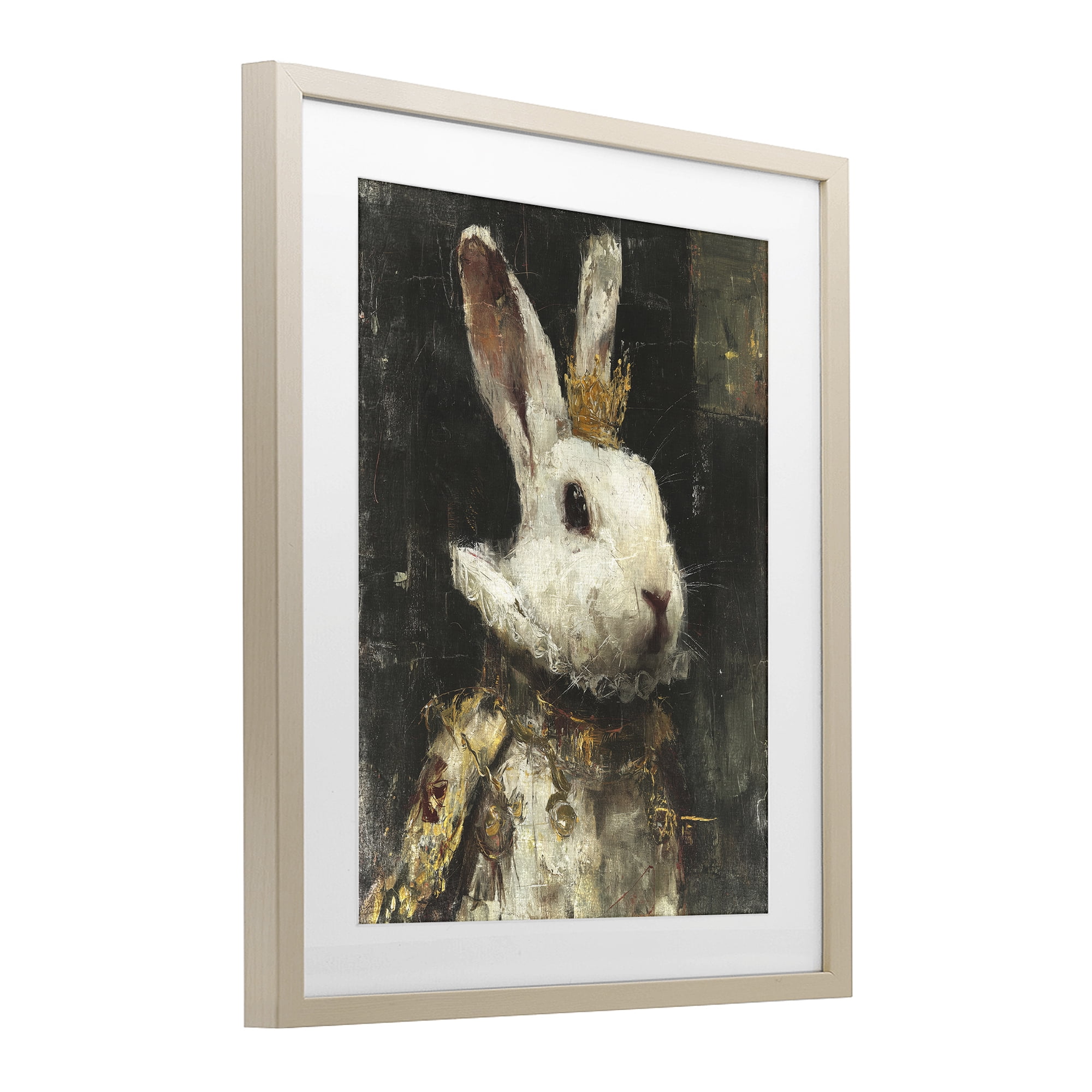 Stupell Industries Regal Hare Portrait Birch Framed Print Under Glass, design by Svetlana Aleynikova