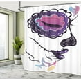 thumbnail image 5 of Ambesonne Mexican Shower Curtain, Sugar Skull Girl, 69"Wx84"L, Pale Orange Plum Seafoam, 5 of 5