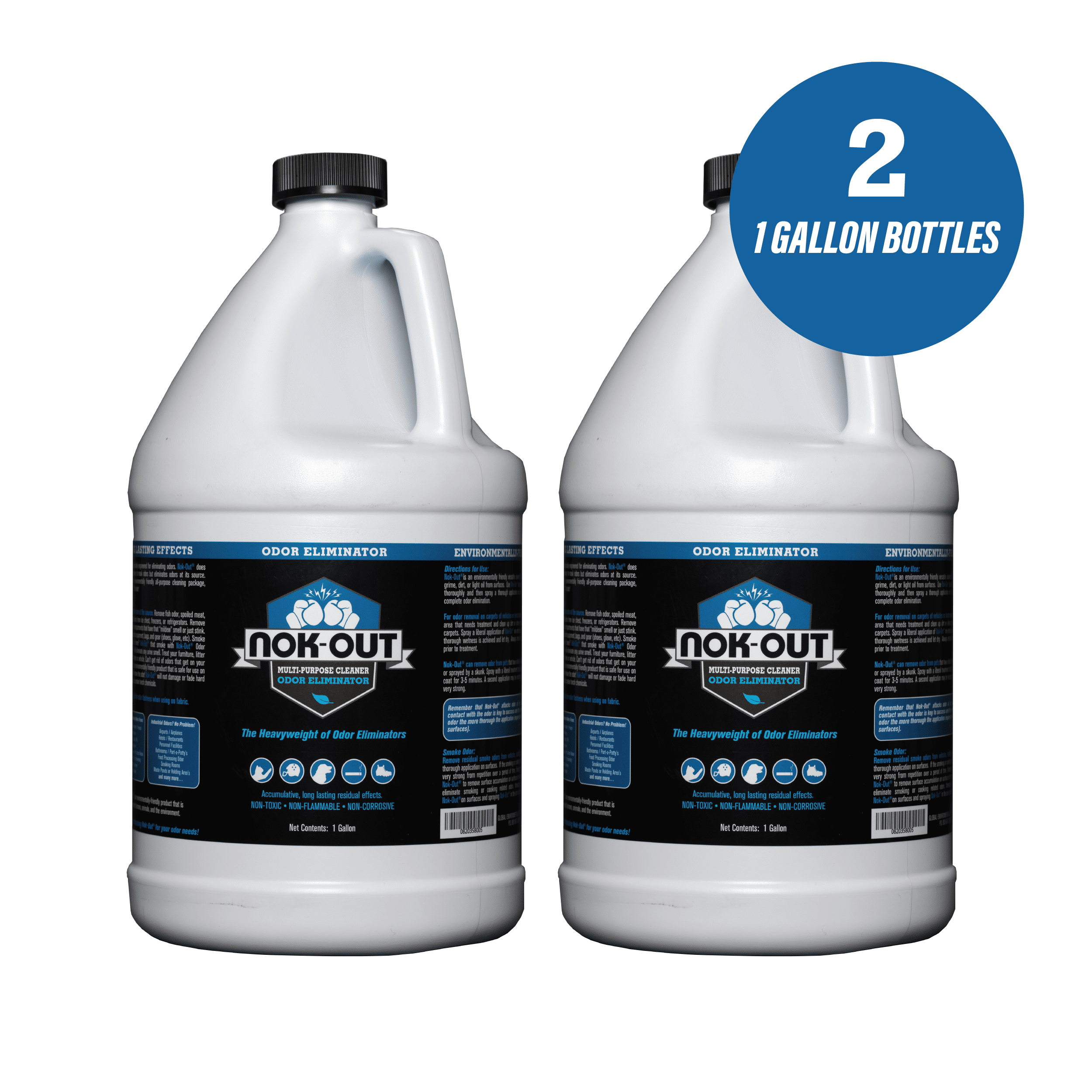 Nok-Out Odor Remover and Disinfectant, Pet Deodorizer and Cleaning Spray, 1 Gallon, 2-Pack