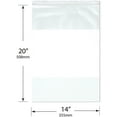 thumbnail image 2 of Plymor 14" x 20" (Pack of 200), 4 Mil Heavy Duty White-Block Zipper Reclosable Plastic Bags, 2 of 3