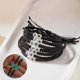 thumbnail image 4 of 26 Letras Hecho a mano trenzado pulsera de la pareja Letra Ronda trenzado pulsera luminosa Letra pulsera trenzada Longitud pulsera ajustable para niños y niñas, 4 of 6