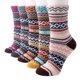 thumbnail image 1 of 5 pares de calcetines hasta la rodilla de mujer con estampado grueso de lana Vintage Otoño Invierno Likrtyny Para estrenar, 1 of 5
