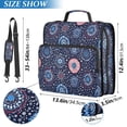 thumbnail image 2 of FORMRS Zipper Binder with Shoulder Strap 2-inch Ring 500 Sheet Capacity File Bag, Blue Fireworks Pattern, 2 of 5