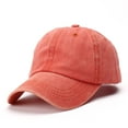 thumbnail image 2 of Baseball Cap Adjustable Size for Running Workouts And Outdoor Activities All Seasons Washed Low Profile Adjustable Hat for Youth Casual Outdoor Running Golf Orange One Size, 2 of 2