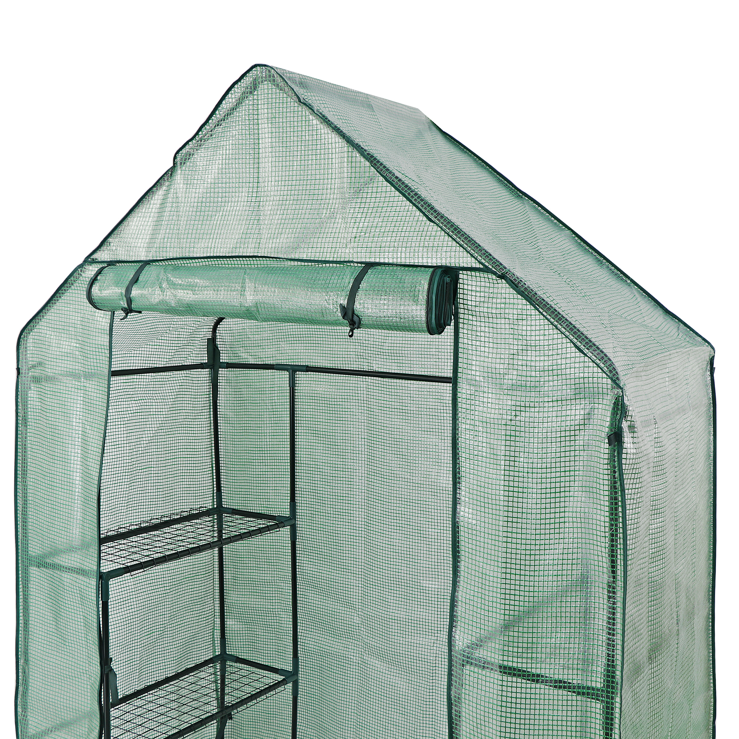 ZENY Mini Walk-in Green House Garden 3 Tier 6 Shelves Movable Plant Greenhouse 55.9 x 28.3 x 75.6" - image 2 of 7