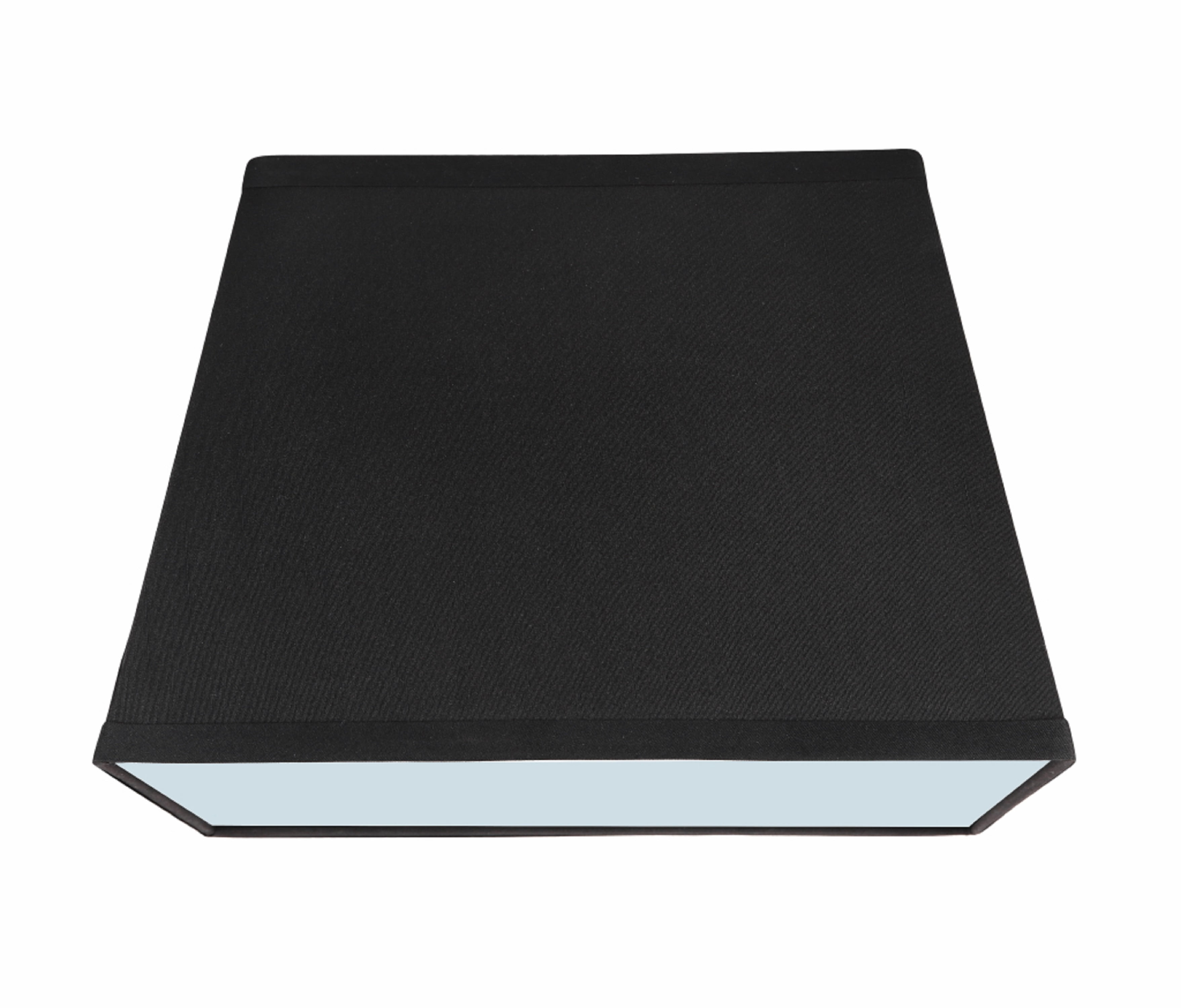 Aspen Creative 36121 Transitional Rectangle Hardback Shape Spider Construction Lamp Shade in Black, 14-1/2" wide, (8" + 11") x (9-1/2" + 14-1/2")&nbsp; x 10"