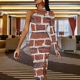 thumbnail image 4 of Red Brick Wall Half Dleeve Split Dress Dresses wedding dresses for woman women formal occasion dresses, 4 of 6