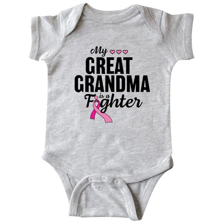

Inktastic Breast Cancer Awareness My Great Grandma is a Fighter Gift Baby Boy or Baby Girl Bodysuit