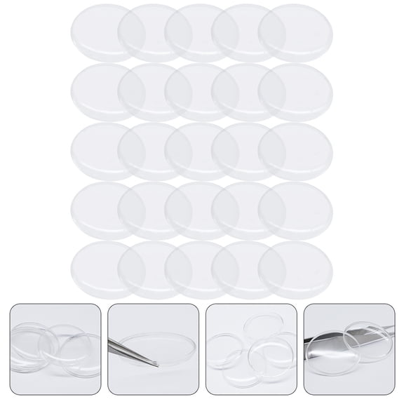 BESTYASH Clear Acrylic Watch Dial Protectors for Watch Repair 25 Pieces Scratch Resistant Covers