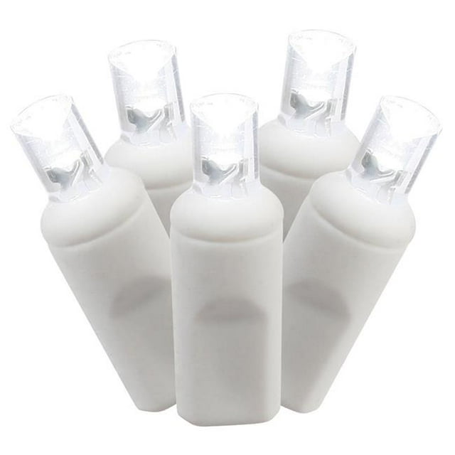 LED Extrémité de Fil Blanc Reliant 6 Po Espacement 50 Pieds de Long Lumière Réglée avec des Lumières Blanches Pures