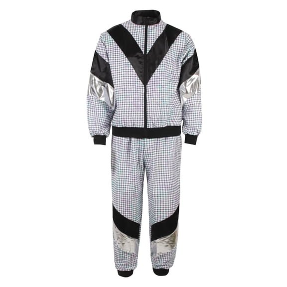 1980S Disco Track Jacket Jogger Pants Set Retro Sportswear Outfit Men Women Casual Athletic Wear Clothes