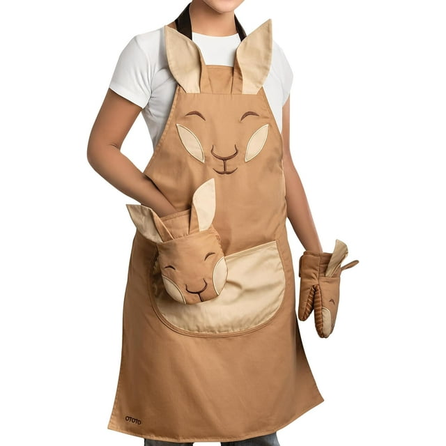 NEW Aproo Aprons for Cooking - Cute Apron, Kitchen Apron with Pockets, Cooking Gift, Kangaroo Gifts, (Apron Only)
