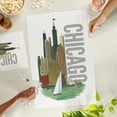 thumbnail image 2 of Lantern Press 1000 Piece Jigsaw Puzzle, Chicago, Illinois, Vintage Watercolor Skyline, 2 of 5