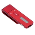 thumbnail image 3 of Clip Reproductor de MP3 USB portátil 8GB Grabadora de voz Reproductor de música digital Compatible con radio FMRojo, 3 of 5
