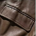 thumbnail image 4 of Uaswgudfs ​Women's Structured Collar Winter Bomber Jacket - Synthetic Faux Leather Ribbed Cuffs Full Zip Cold​, 4 of 6