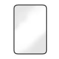thumbnail image 6 of Flash Furniture 16" x 24" Recessed Bathroom Medicine Cabinet with Rounded Beveled Mirror and Reversible Metal Frame in Black, 6 of 10
