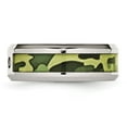 thumbnail image 5 of Auriga Fine Jewelry Stainless Steel Polished Camouflage Diamond 8 mm Band for Women Size 13, 5 of 6