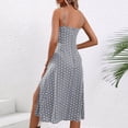 thumbnail image 5 of ClodeEU Women's Polka Dot Spaghetti Strap Dress with Side Slit,Casual Summer Midi Dress White,Womens Plus S, 5 of 8