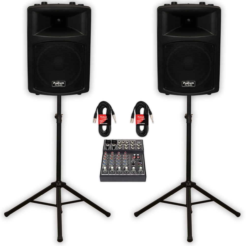 powered dj speakers pair