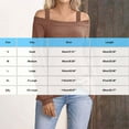 thumbnail image 3 of Womens Cold Shoulder Long Sleeve Tops Loose Strappy Dressy Casual Blouses Solid Color Spring Fall Clothes (XL, Brown), 3 of 4