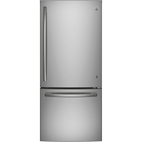 GE 21 Cu. Ft. Bottom Mount Refrigerator Fingerprint Resistant Stainless Steel - GDE21EYKFS