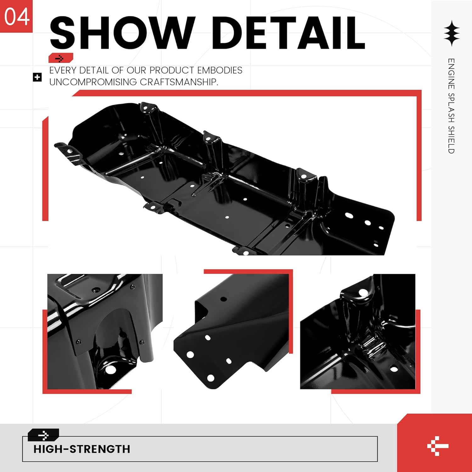 KOJEM Fuel Tank Skid Plate Guard Compatible with 2007-2018 Jeep Wrangler 4 Door Powder Coated Heavy Duty Steel 52059747AD 52059747AE 52059747AF 52059747AG