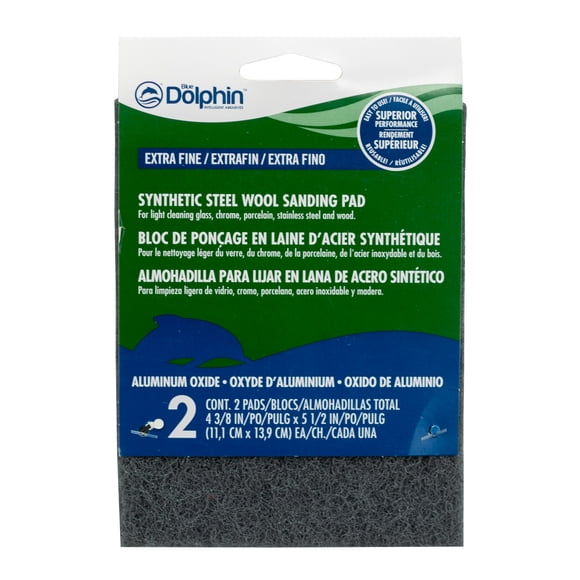 Tampons abrasifs en laine d’acier synthétique extra fine Blue Dolphin (2 unités)
