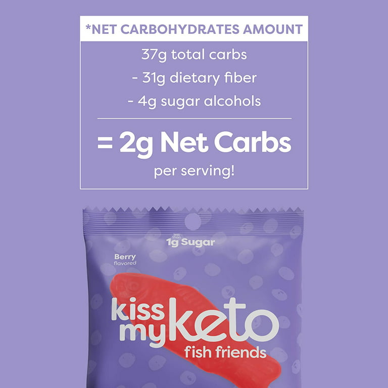 Kiss My Keto Gummies Candy – Low Carb Candy Gummy Fish, Keto Snack Pack –  Healthy Candy Gummys – Vegan Candy, Keto Gummy Candy – Keto Candy Gummies