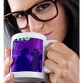 thumbnail image 2 of 3drose, a Dark View of a Man and Woman on a Purple Wall with Lime Green, 11oz Mug, 2 of 6