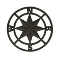 thumbnail image 1 of Distressed Brown Cast Iron Nautical Compass Rose for Indoor and Outdoor Versatility, Navigational Design Wall DÃ©cor with Enduring Charm - 11.5 Inches in Diameter, 1 of 3